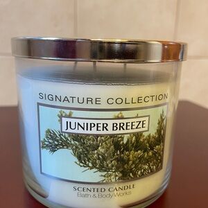 NEW BATH & BODY WORKS “JUNIPER BREEZE” 3-WICK CANDLE 14.5OZ Winter Fresh Holiday
